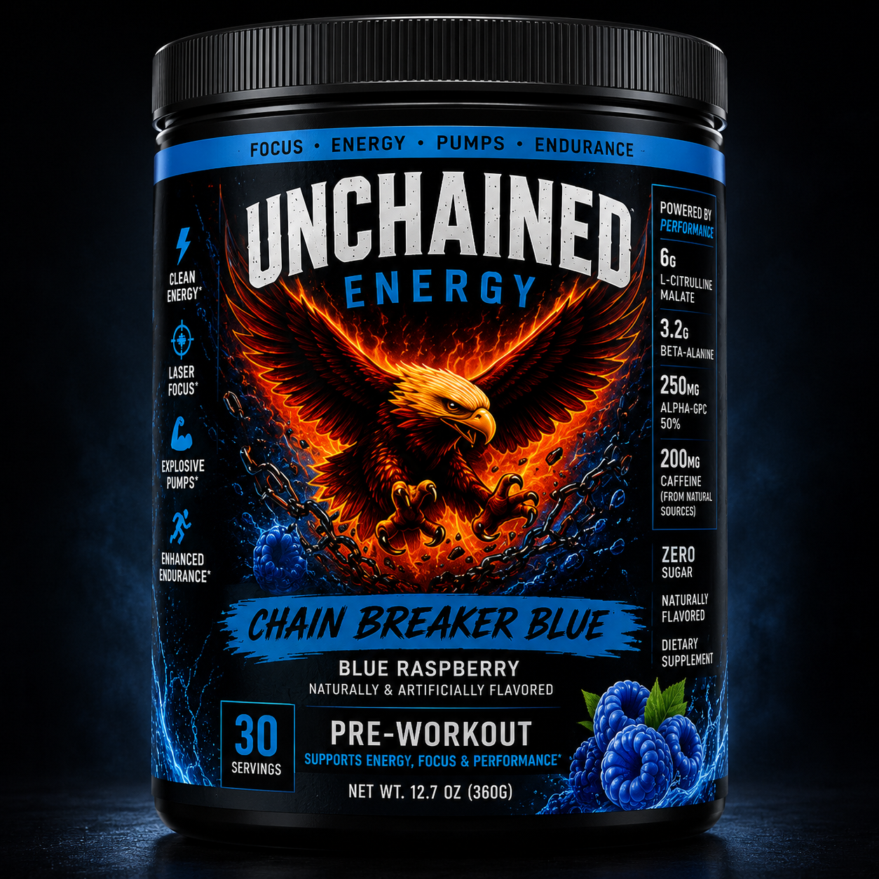 Chain Breaker Blue - Blue Raspberry Pre-Workout